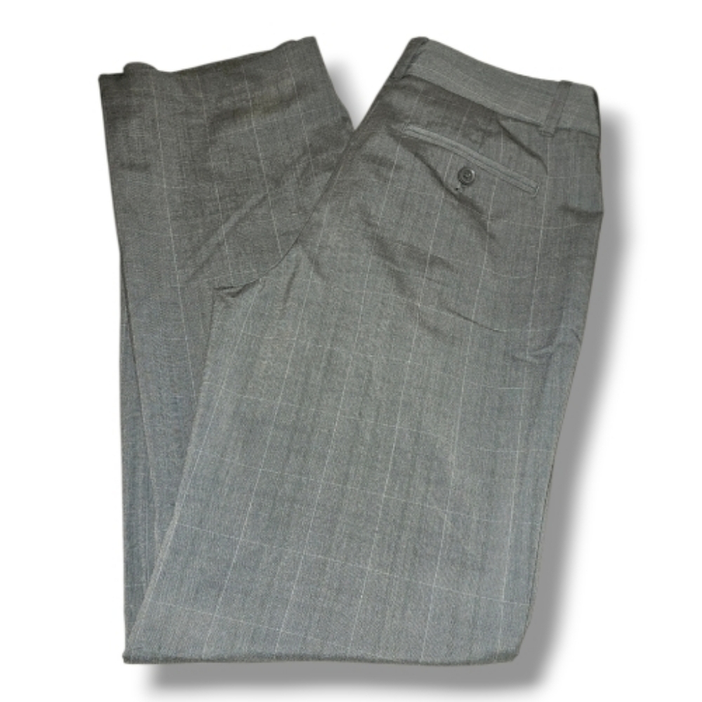 Attention gray windowpane pants. Size 4. Regular length. Modern fit - Picture 2 of 5